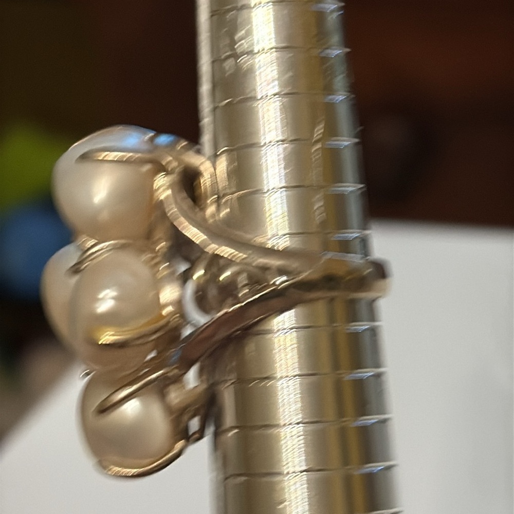 Rare Retired Silpada Pearl Cluster Sterling Silver Statement Ring - Picture 5 of 5